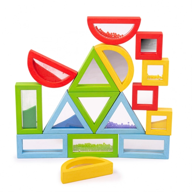 Bigjigs Toys Kolorowe kształty sensoryczne tęczowe