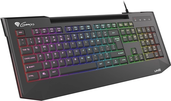 Klawiatura gamingowa Genesis Lith 400 z podświetleniem RGB i nożycowymi przełącznikami X-Scissor