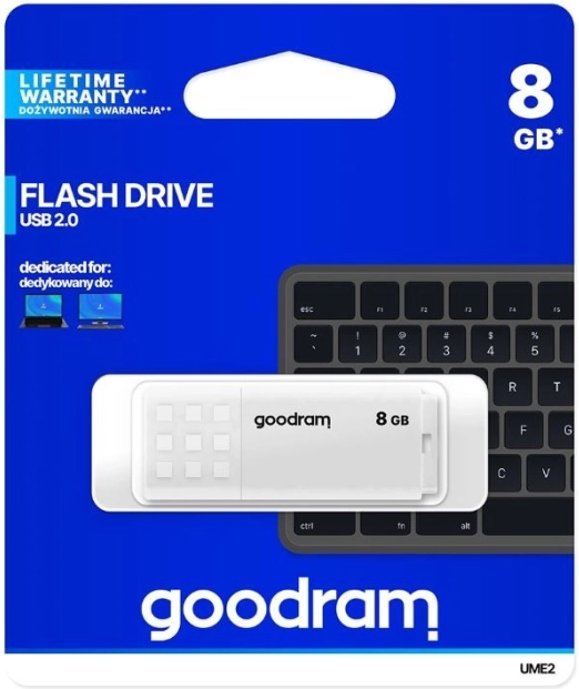 Pendrive GOODRAM UME2 8GB USB 2.0 Biały