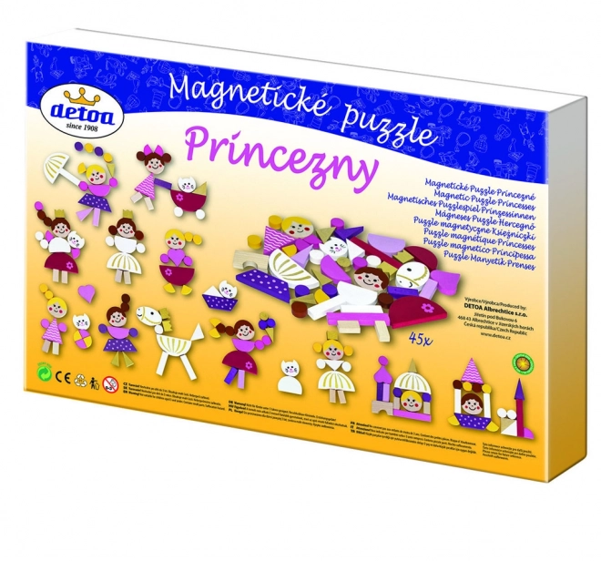 Magnetyczne puzzle Księżniczki w pudełku 33x23x3,5cm