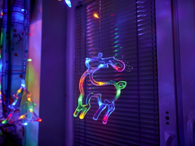 LED kolorowa kurtyna z motywami świątecznymi - 2,5 m, 138 LED