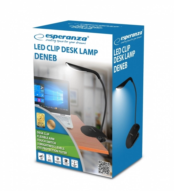 Deneb led lampa stołowa czarna