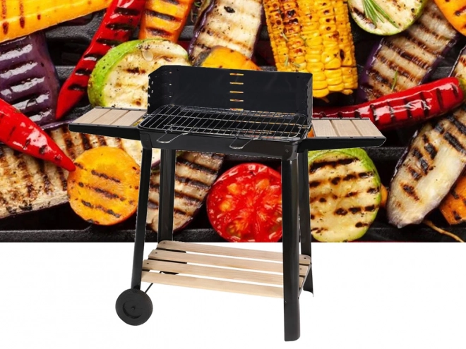 Duży ogrodowy grill na węgiel drzewny