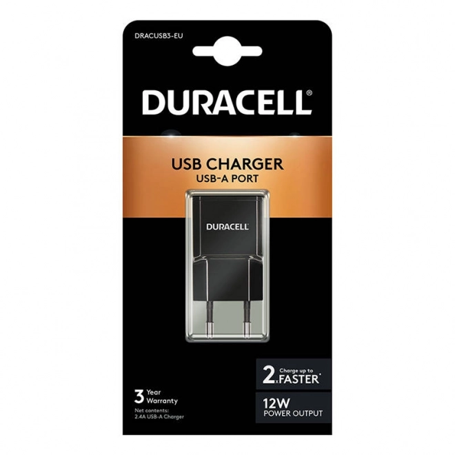Duracell ładowarka sieciowa USB, 2,1 A (czarna)