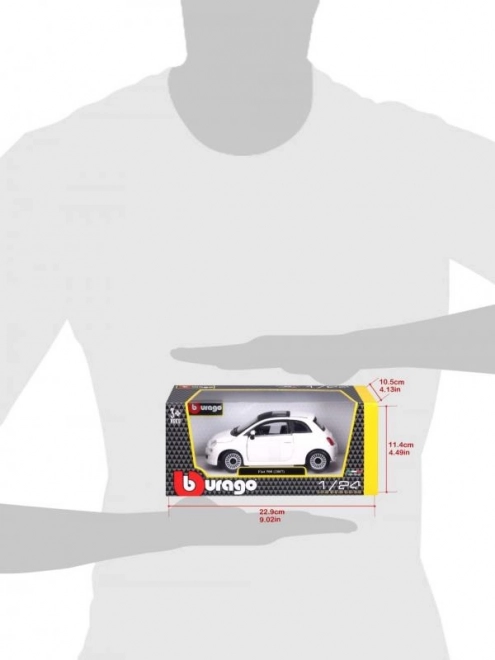 Bburago 1:24 Fiat 500 (2007) Biały