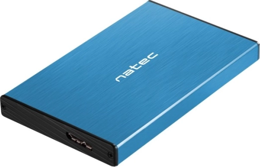 Zewnętrzna aluminiowa obudowa dla 2,5" HDD/SSD USB 3.0 UASP – niebieska