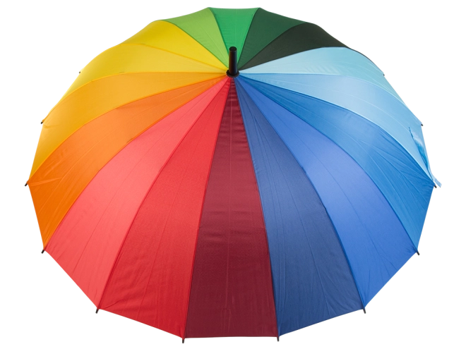 Tęczowy design i szerokie pokrycie