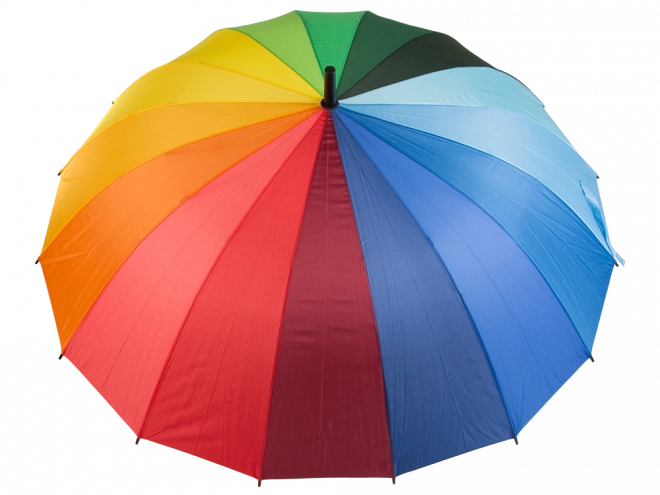 Duży parasol tęczowy automatyczny