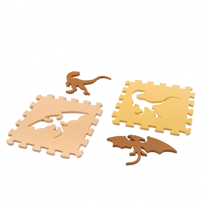 Piankowe puzzle z dinozaurami i kojcem - 36 części