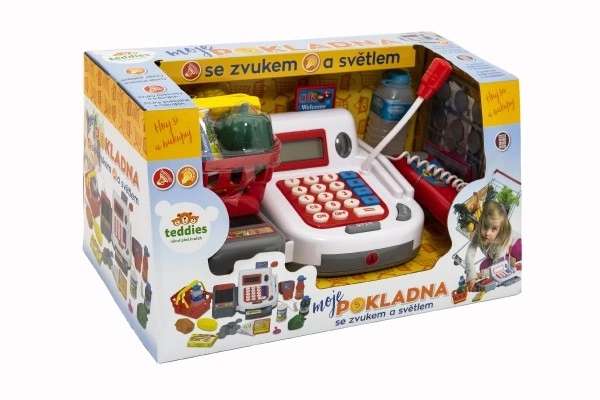 Cyfrowa kasa fiskalna z dodatkami i efektami dźwiękowymi i świetlnymi - 30 cm