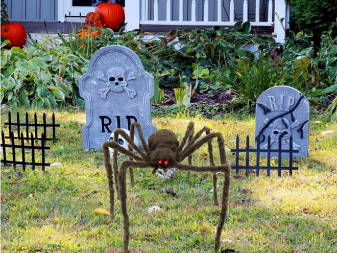 Halloweeni olbrzymi pająk tarantula dekoracja