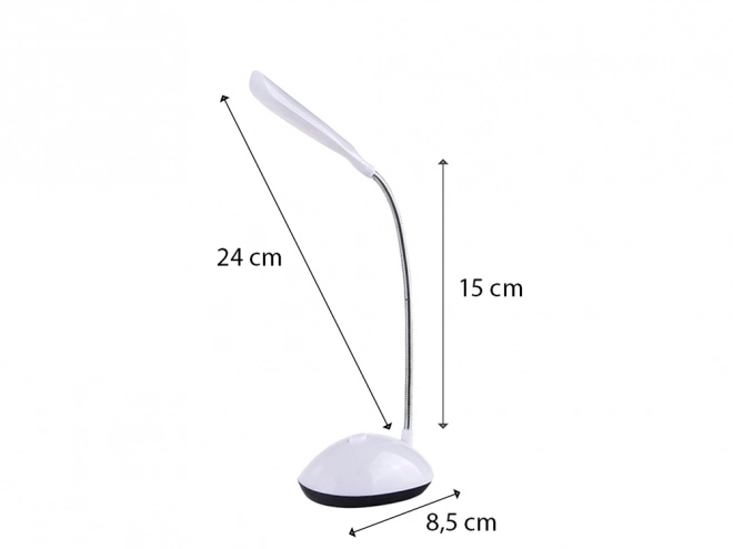 Biała szkolna stołowa lampa LED