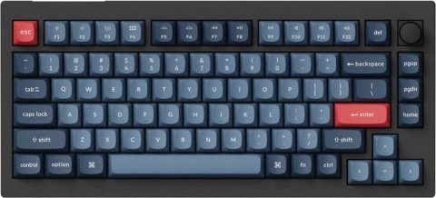 Bezprzewodowa mechaniczna klawiatura Keychron V1 Max RGB z przełącznikami Banana (czarna)