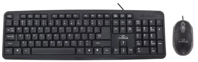 Titanum Salem TK106 przewodowa klawiatura i mysz USB