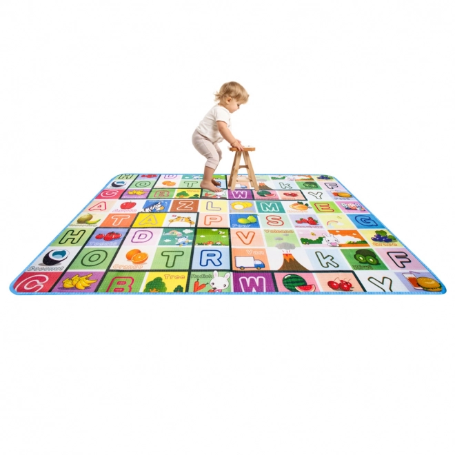Edukacyjna dwustronna piankowa mata do zabawy 180x120 cm