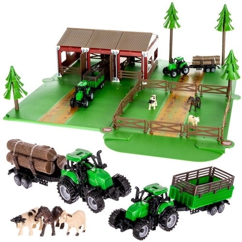 Farma ze zwierzętami + 2 traktory z przyczepą