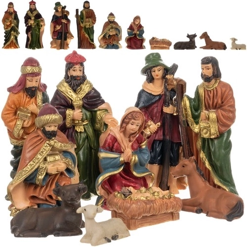 Figurki do szopki bożonarodzeniowej - zestaw 10 szt.