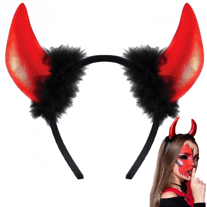 Opaska z rogami diabła na Halloween