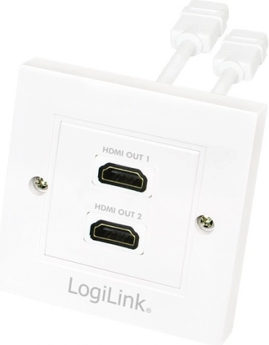 podwójne gniazdo HDMI z pozłacanymi złączami