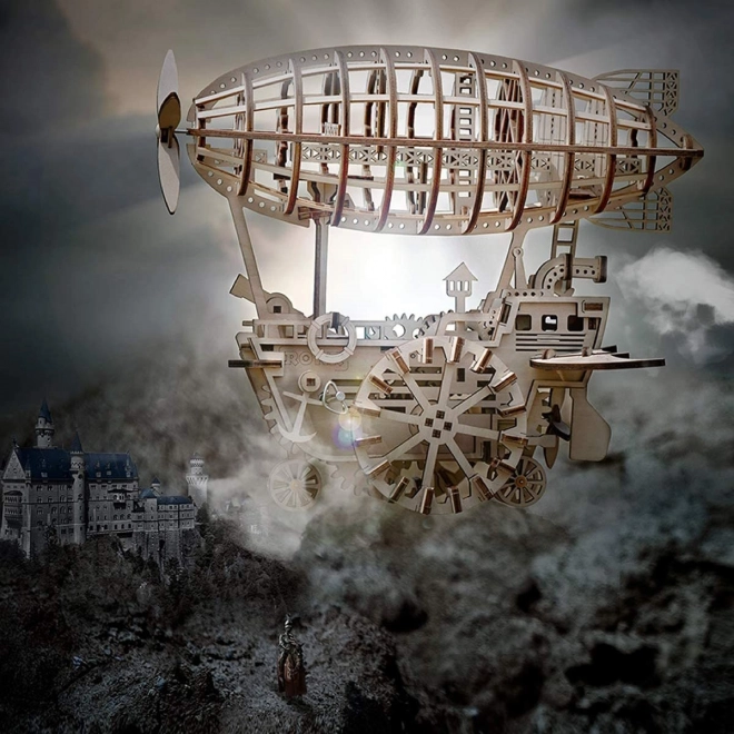 Sterowiec - Drewniane Puzzle 3D