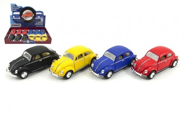 Auto Kinsmart VW Klasyczny Garbus metal/plastik 13cm na napęd wsteczny 4 kolory 12szt w pudełku