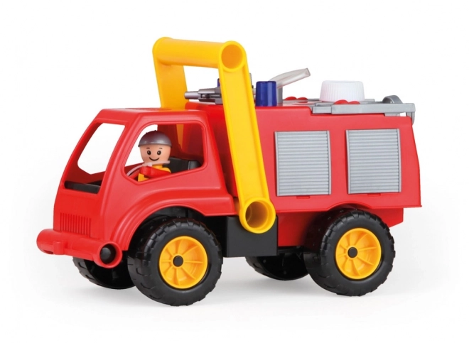 Sikające strażackie auto z figurką