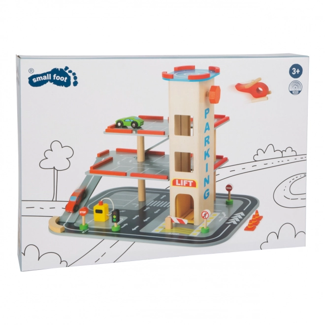 Drewniany parking z windą - Small Foot
