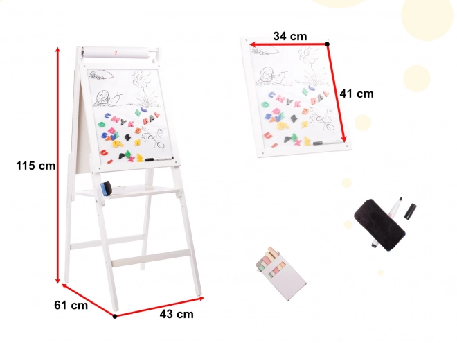 Magnetyczna drewniana tablica biała duża XXL