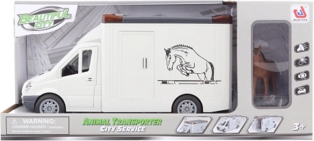 Auto do przewozu konia na baterie z figurką konia