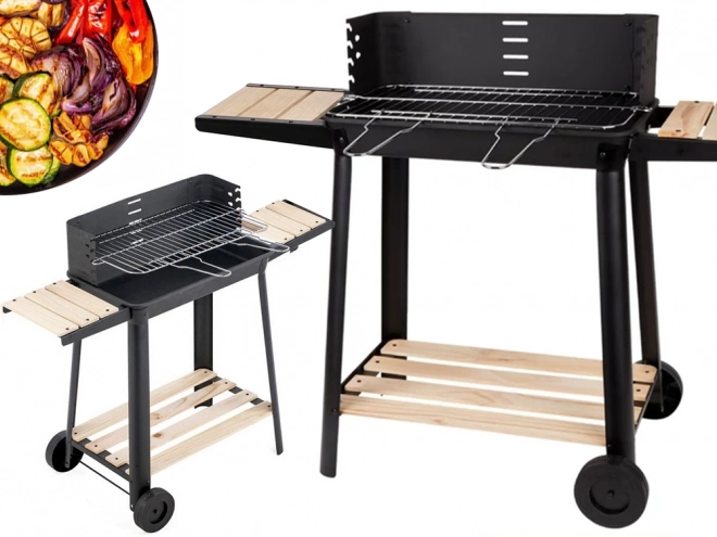 Duży ogrodowy grill na węgiel drzewny