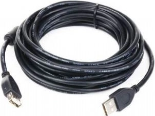 przedłużacz USB 2.0 AM–AF 4,5 m z filtrem ferrytowym, czarny