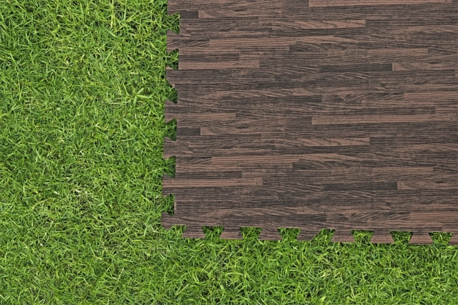 Piankowa mata pod basen ogrodowy 50 x 50 cm Bestway imitacja drewna - 12 sztuk