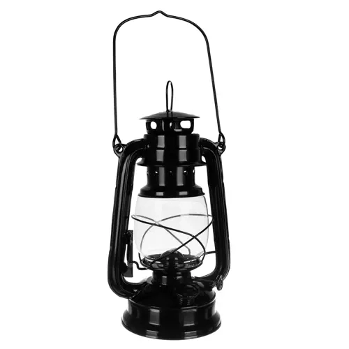 czarna lampa olejowa 24cm
