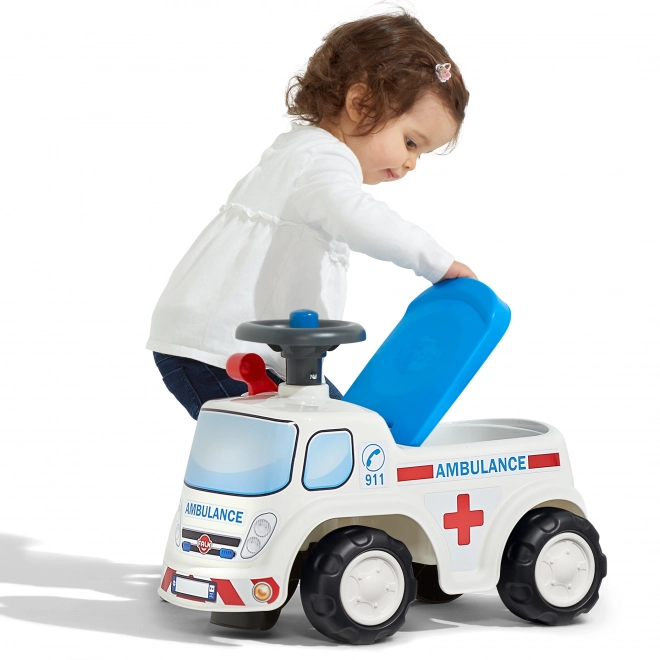 FALK Jeździk Ambulans z otwieranym siedzeniem i klaksonem na kierownicy