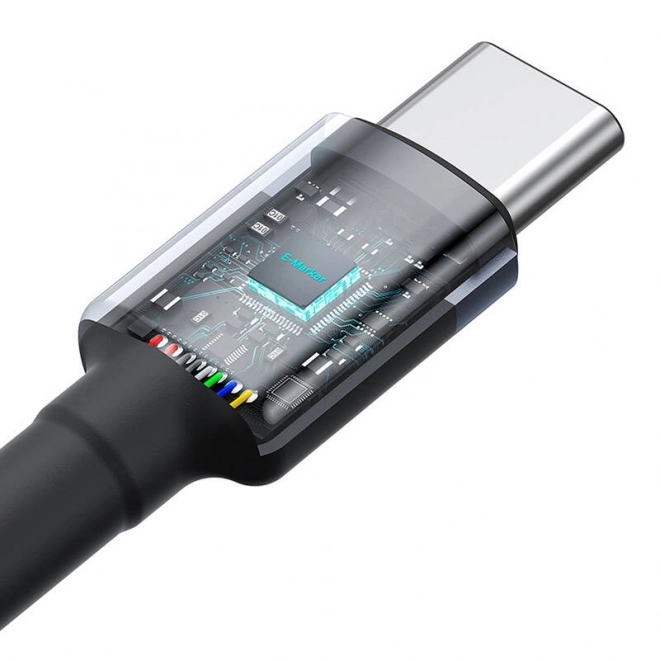 Kabel Baseus Cafule USB-C na USB-C 100W,2m, 2ks (czerwono-czarny, szaro-czarny).