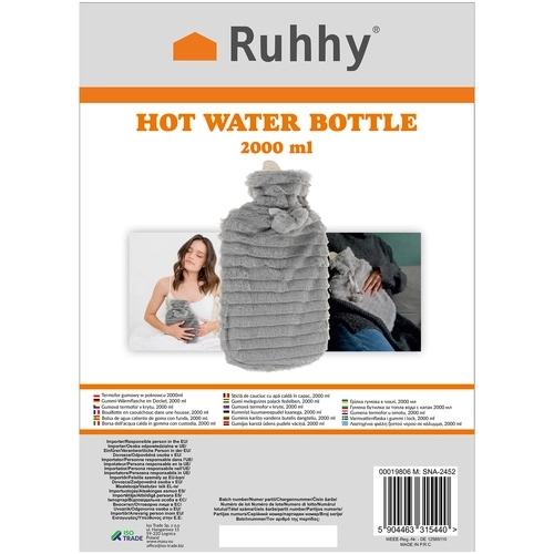 Gumowa butelka na gorącą wodę w pokrowcu 2000ml Ruhhy 19806