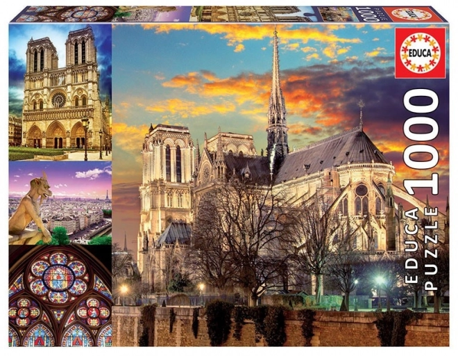 Puzzle Notre Dame kolaż 1000 kawałków