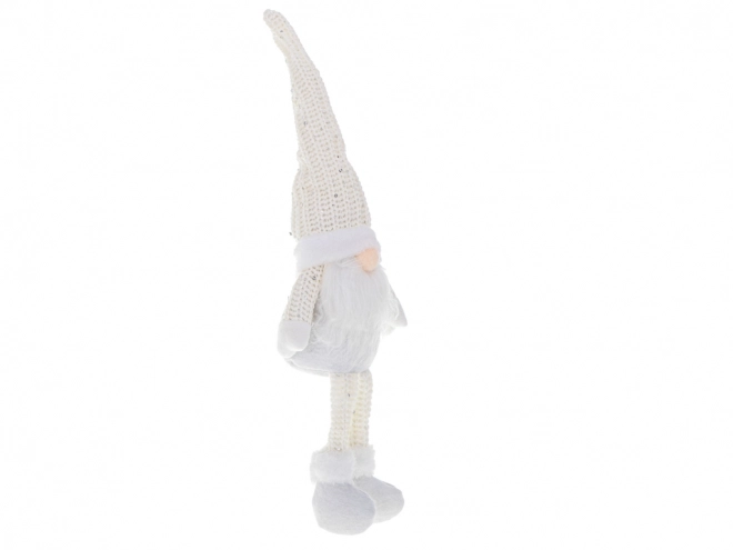 Świąteczny skrzat z białą brodą 47cm