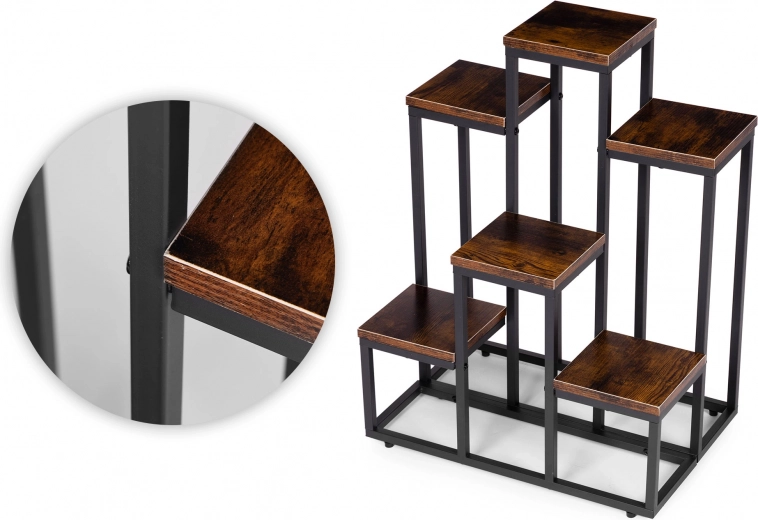 Wielopoziomowa ekspozycja na 6 półkach