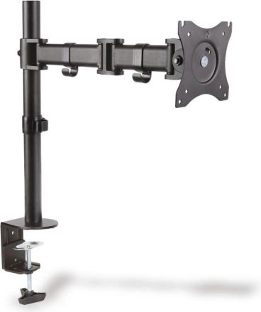 Biurkowy uchwyt monitora z ramieniem i klamrą, 1x do 27", 8 kg, obrotowy i odchylany 360° (pivot)