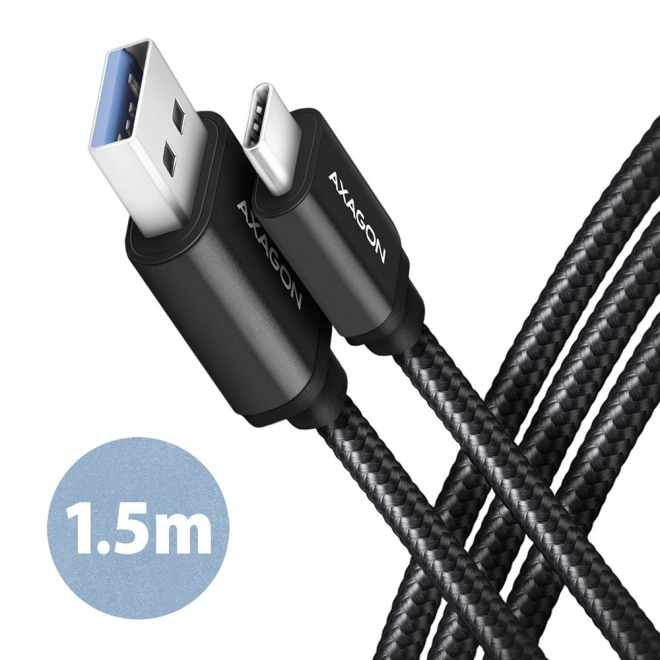 Kabel USB-C do USB-A 1,5 m USB 3.2 Gen 1 3A ALU pleciony