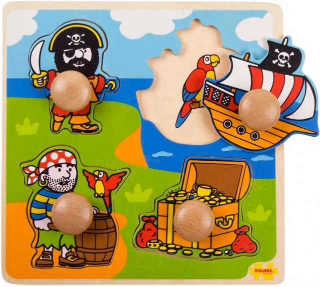 Układanka wtykowa Piraci od Bigjigs Toys