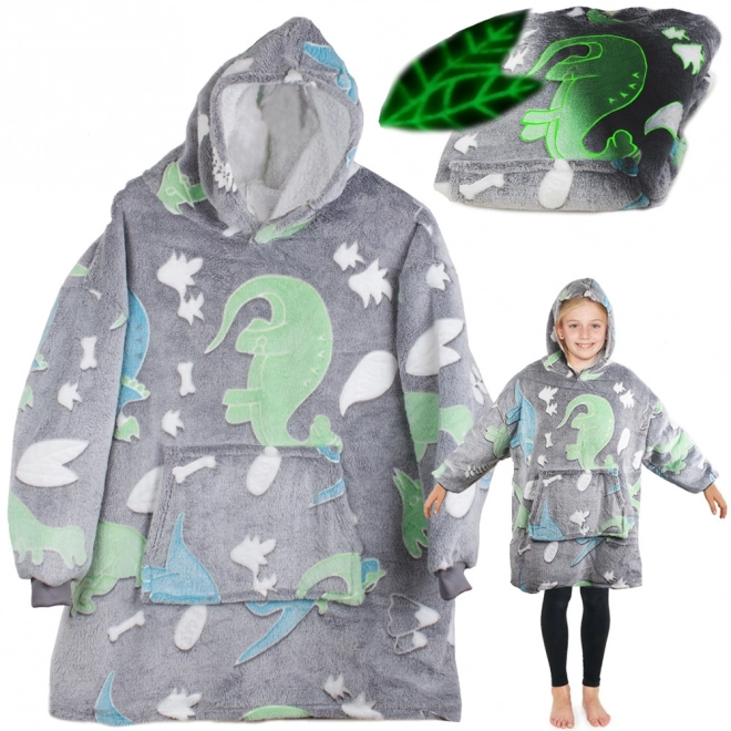 Świecąca bluza z dinozaurami dla dzieci