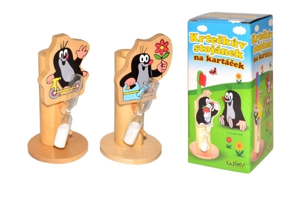 Stojak na szczoteczkę Krecik z kwiatkiem