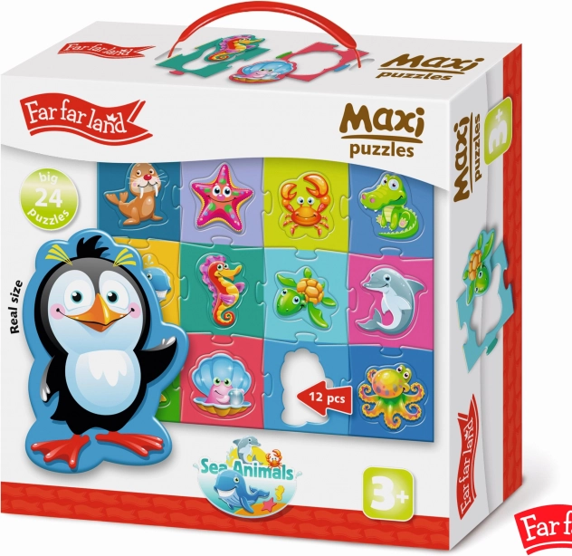 Far Far Land maxi puzzle Morskie Zwierzątka 24 elementy