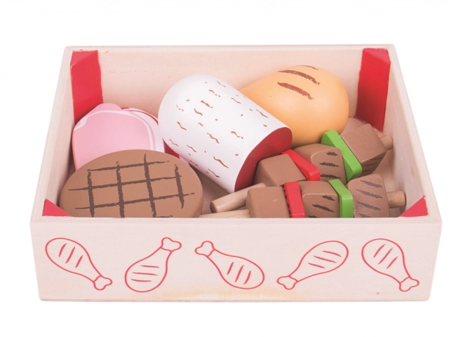 Bigjigs Toys Drewniane wędliny w pudełku