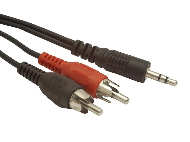 Kabel Minijack na 2x RCA Chinch 2,5m