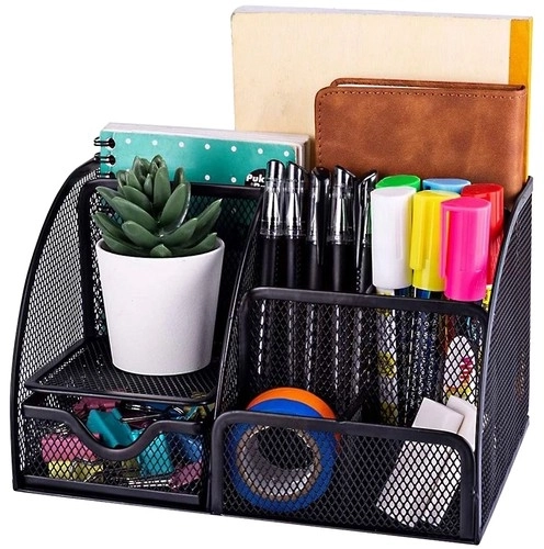 czarny organizer na biurko