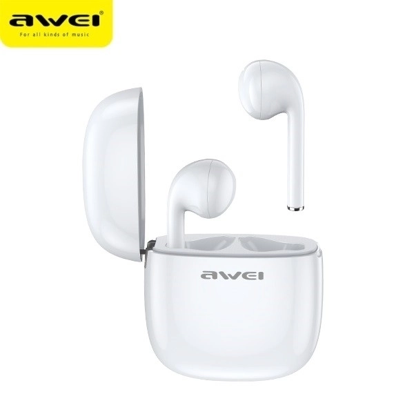 Słuchawki Bluetooth T28 TWS z dokującą stacją białe