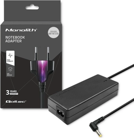 Zasilacz sieciowy do Acer 65 W, 19 V, 3,42 A, wtyk 5,5 × 1,7 mm + kabel zasilający